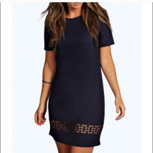 lola laser cut shift dress